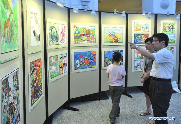 3rd Cross-Strait Children Paintings Exhibition Kicks off in Taipei