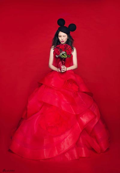 Wedding photos of Taiwan actress Vivian Hsu