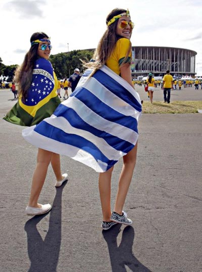 Beautiful soccer fans