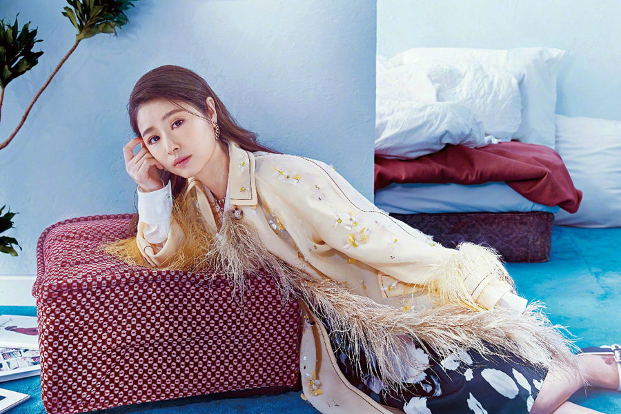 Actress Ruby Lin poses for fashion magazine