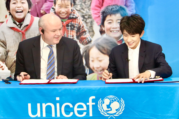 Chinese teenage singer appointed UNICEF Special Advocate for Education