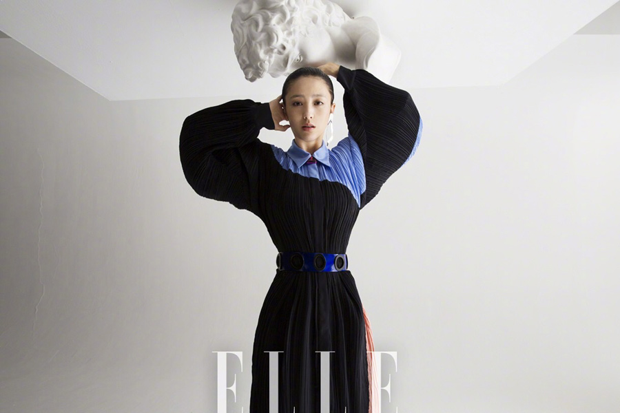 Chinese actress Tong Liya poses for fashion magazine