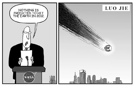 Nothing predicted to hit the earth in 2012