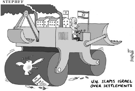 U.N. slams Israel over settlements