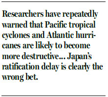 Abe administration still dragging its feet over ratification of Paris pact