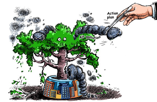 Air pollution|Cartoons|chinadaily.com.cn
