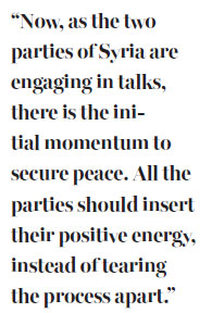 Initial Syria peace momentum must be built on
