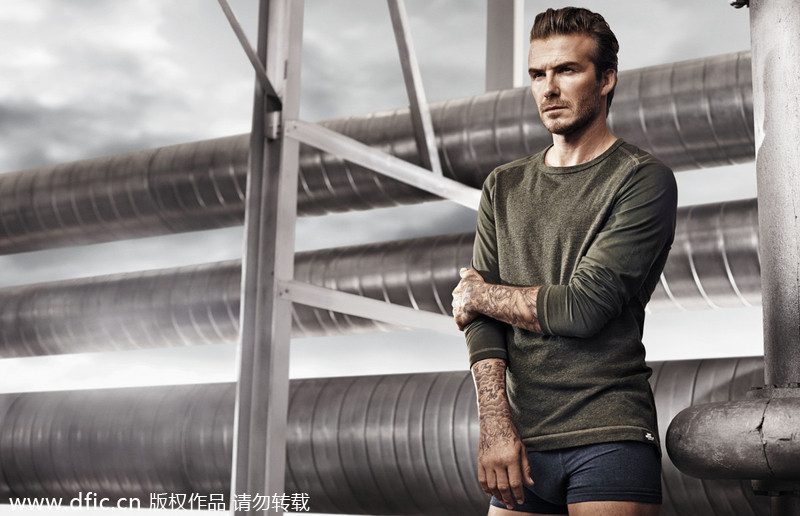 David Beckham poses for H&M