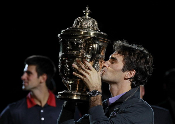 Federer beats Djokovic to win Swiss Indoors title