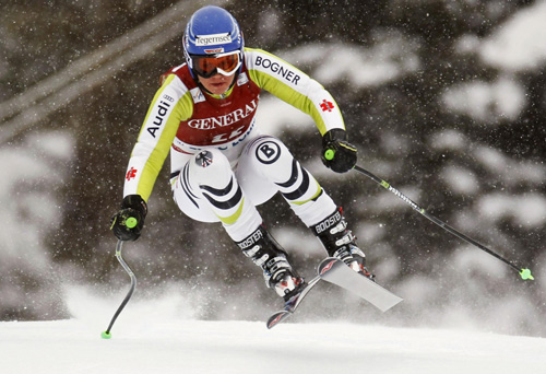 Alpine skiing training for Women's WCup Downhill race