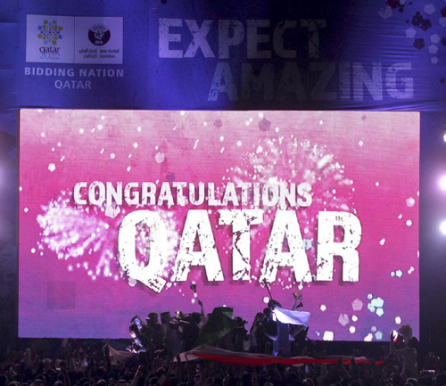 Russia, Qatar to hold 2018, 2022 FIFA World Cups