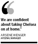 Wenger wants Gunners to end Chelsea's chances