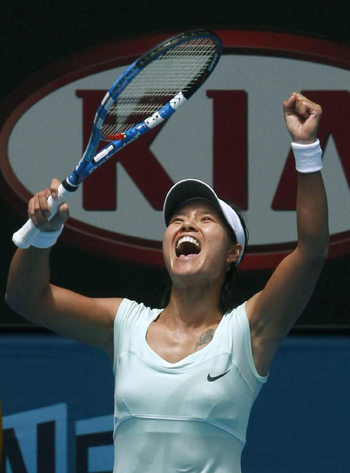 Li Na close to China's first Grand Slam singles final