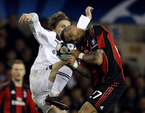 Milan ousted by Champions League newcomer Spurs