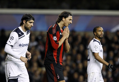 Milan ousted by Champions League newcomer Spurs