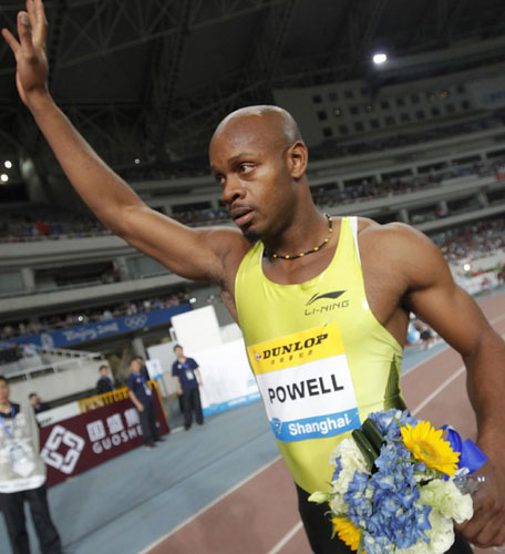 Powell claims 100m title in Shanghai Diamond League