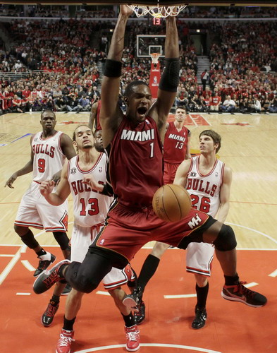 James, Wade lead charge as Heat eliminate Bulls