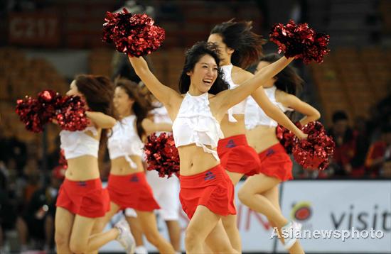 Basketball babes cheer for Asian championship