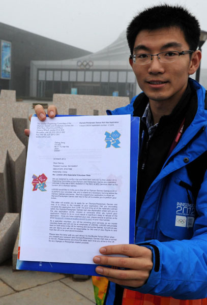 Chinese student chosen as Olympic volunteer