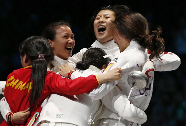 China beat S. Korea to win women's epee team gold