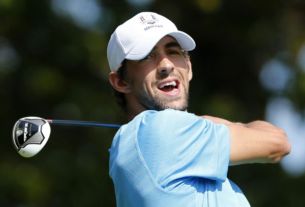 Phelps eager to make splash as golfer