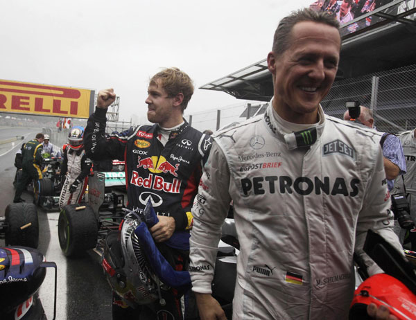 All sevens for Schumacher on F1 farewell