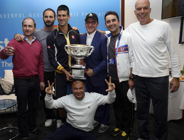 Djokovic's first hat-trick at Australian Open