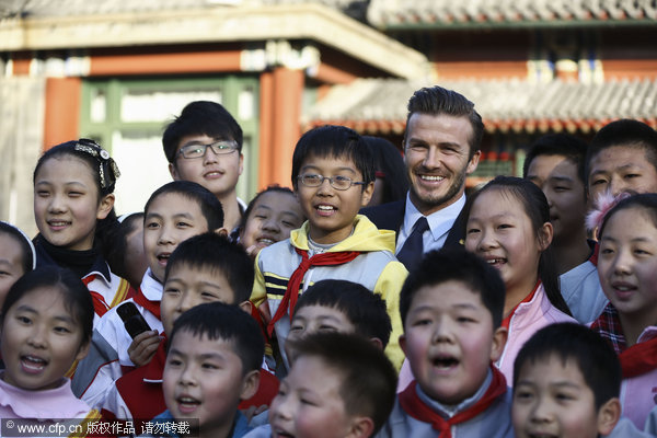 Beckham catches up with Chinese culture in last stop