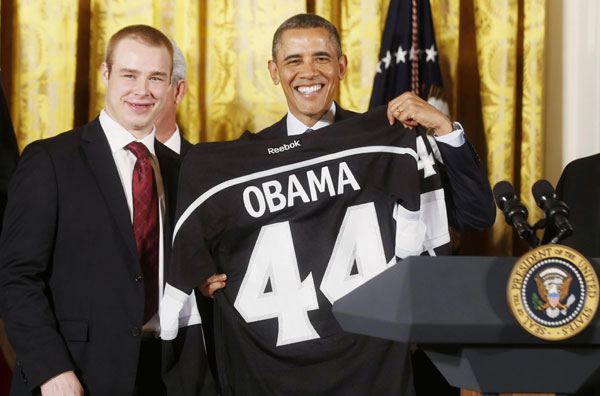 Obama hosts 2012 MLS, NHL Cup winner at White House