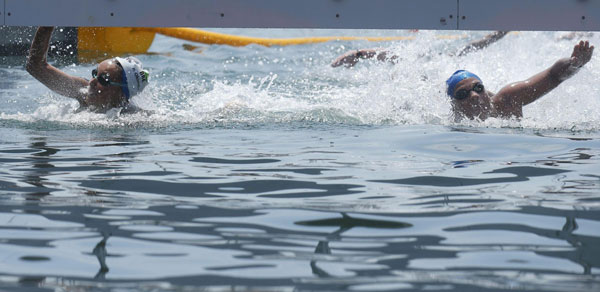 Brazil's Poliana Okimoto takes gold in open water