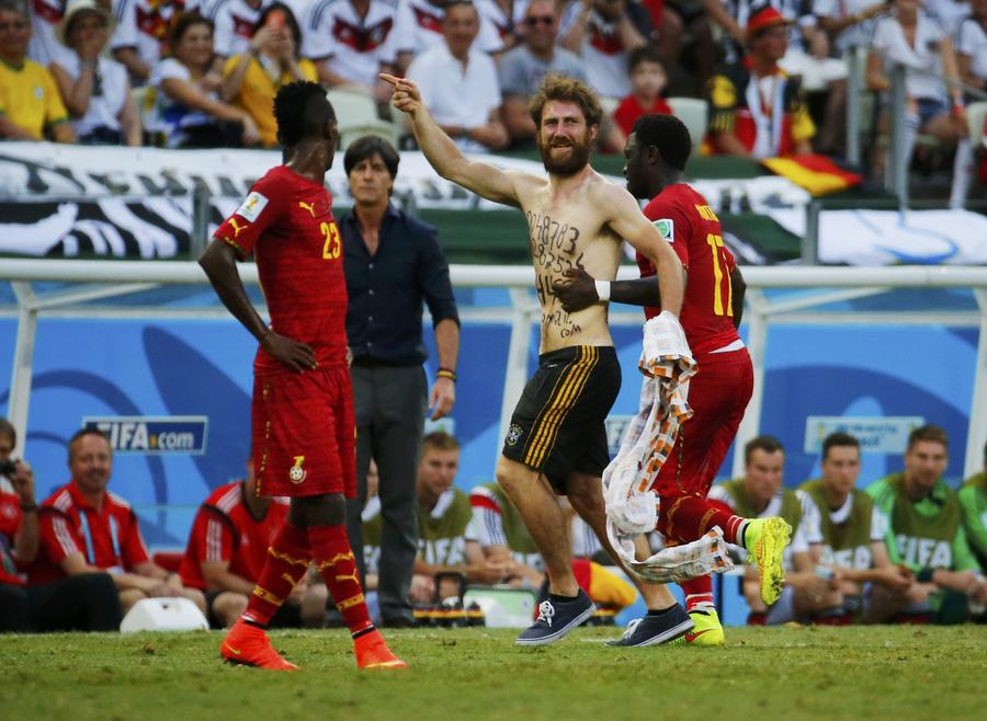 Pitch invaders at World Cup