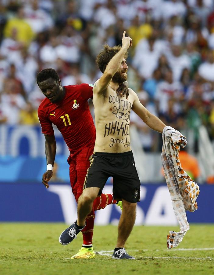 Pitch invaders at World Cup