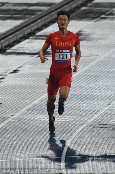 Qatari sprinter breaks men's 100m Asian record as China surpasses century mark