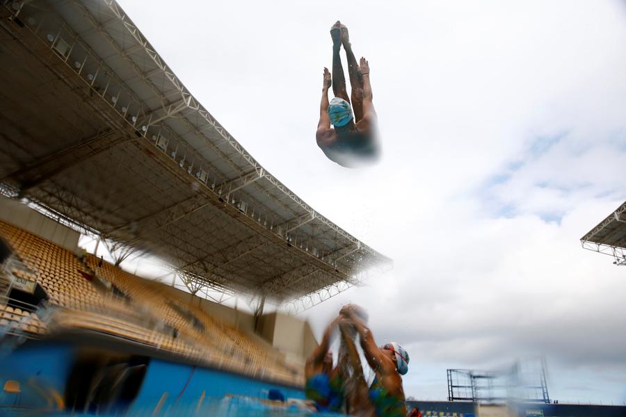 Synchronized swimmers hope for hometown success in Brazil