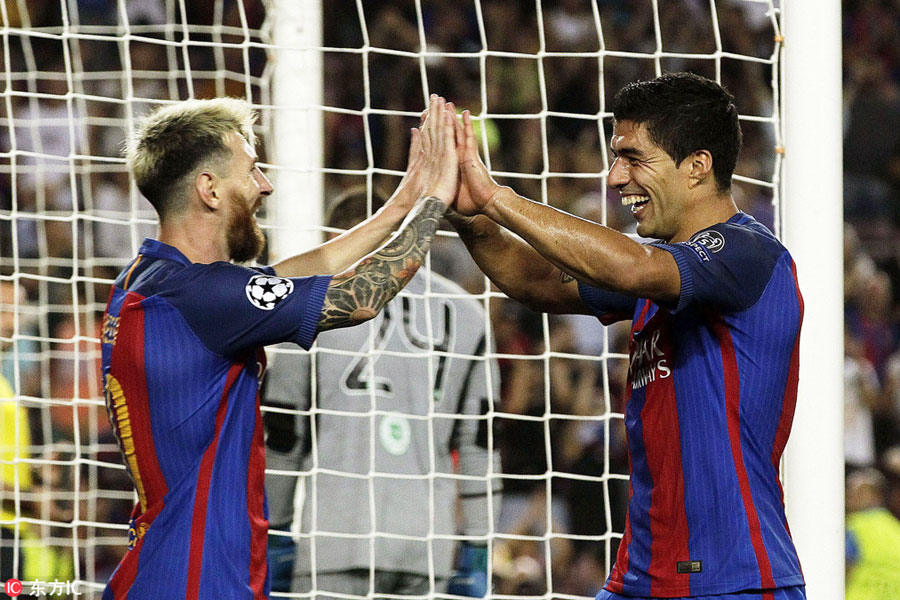 Messi hat-trick as Barca crush Celtic in Champions League debut