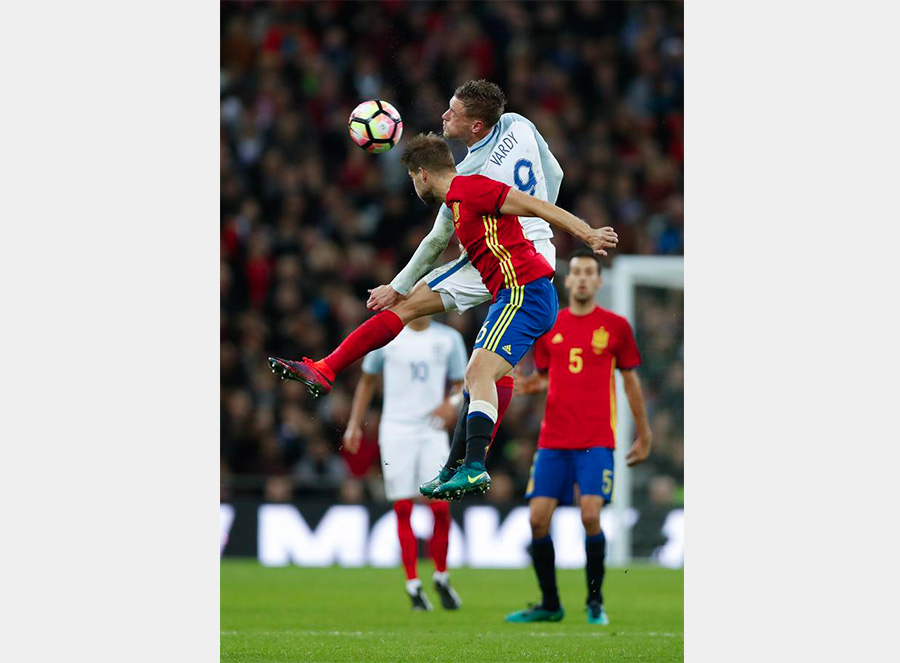 England ties with Spain during Intl Friendly Match