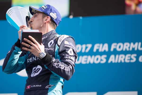 Formula E: Switzerland's Sebastien Buemi races to hat-trick of wins