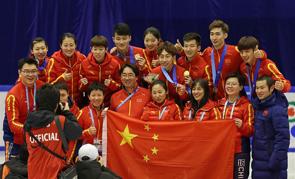 China beat South Korea in men's 5,000m short track relay
