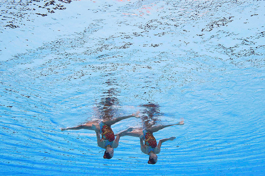 Chinese sisters duo finish second in Duet Technical at the FINA worlds