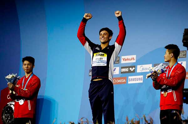 Daley dives for second individual gold after eight years at FINA Worlds