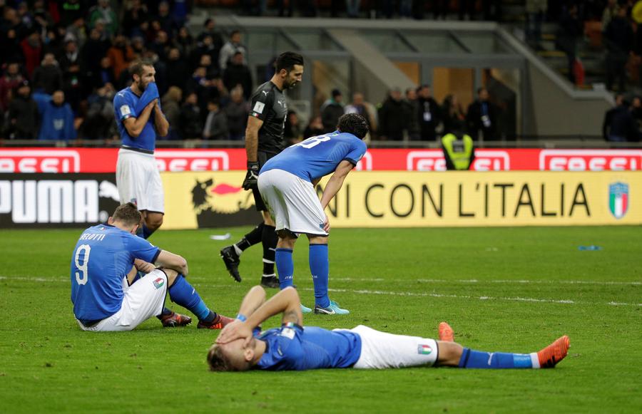 Buffon bids teary farewell as misfiring Italy fail to reach World Cup in 60 years