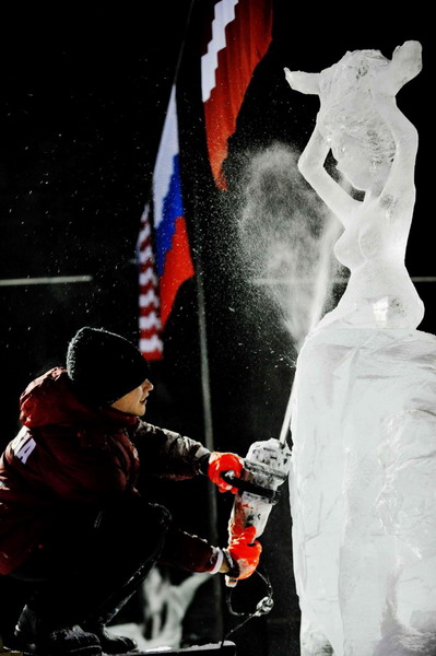 Ice sculpture competition in Harbin