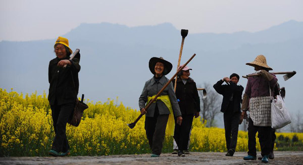 Spring scenery of Hongcun, China's Anhui