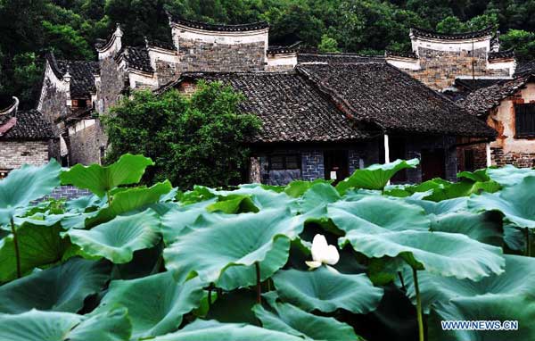 Ancient buildings in 600-year-old village in C. China