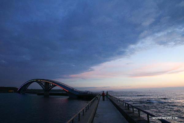 Sunset scenery in Penghu of SE China