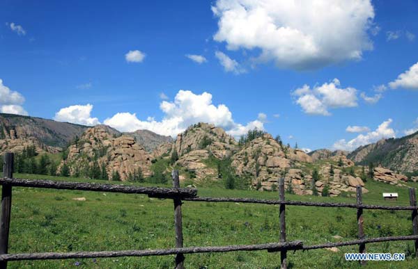 Beautiful view of Mongolia's Terelj National Park