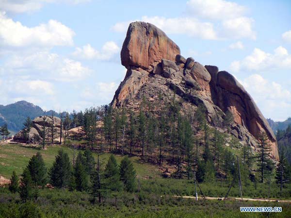 Beautiful view of Mongolia's Terelj National Park