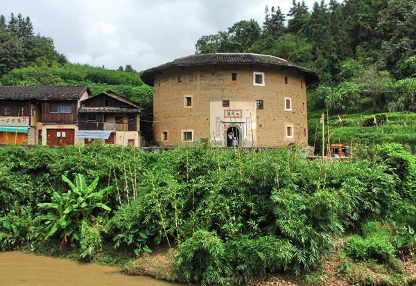 Tourists visit Tulous in Yongding, China's Fujian