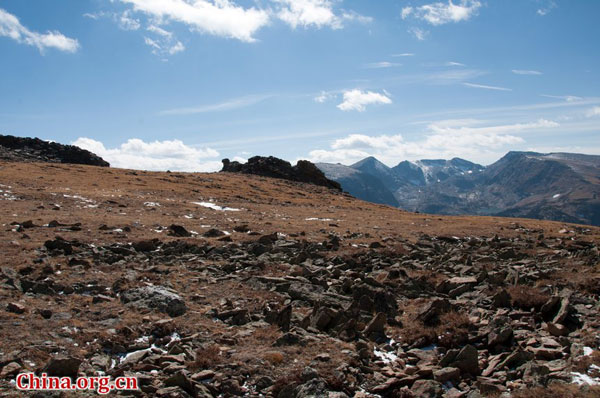 Rocky Mountains after first snow