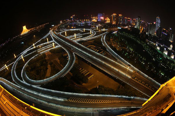 Night scenery of Nanning city, China's Guangxi